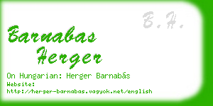 barnabas herger business card